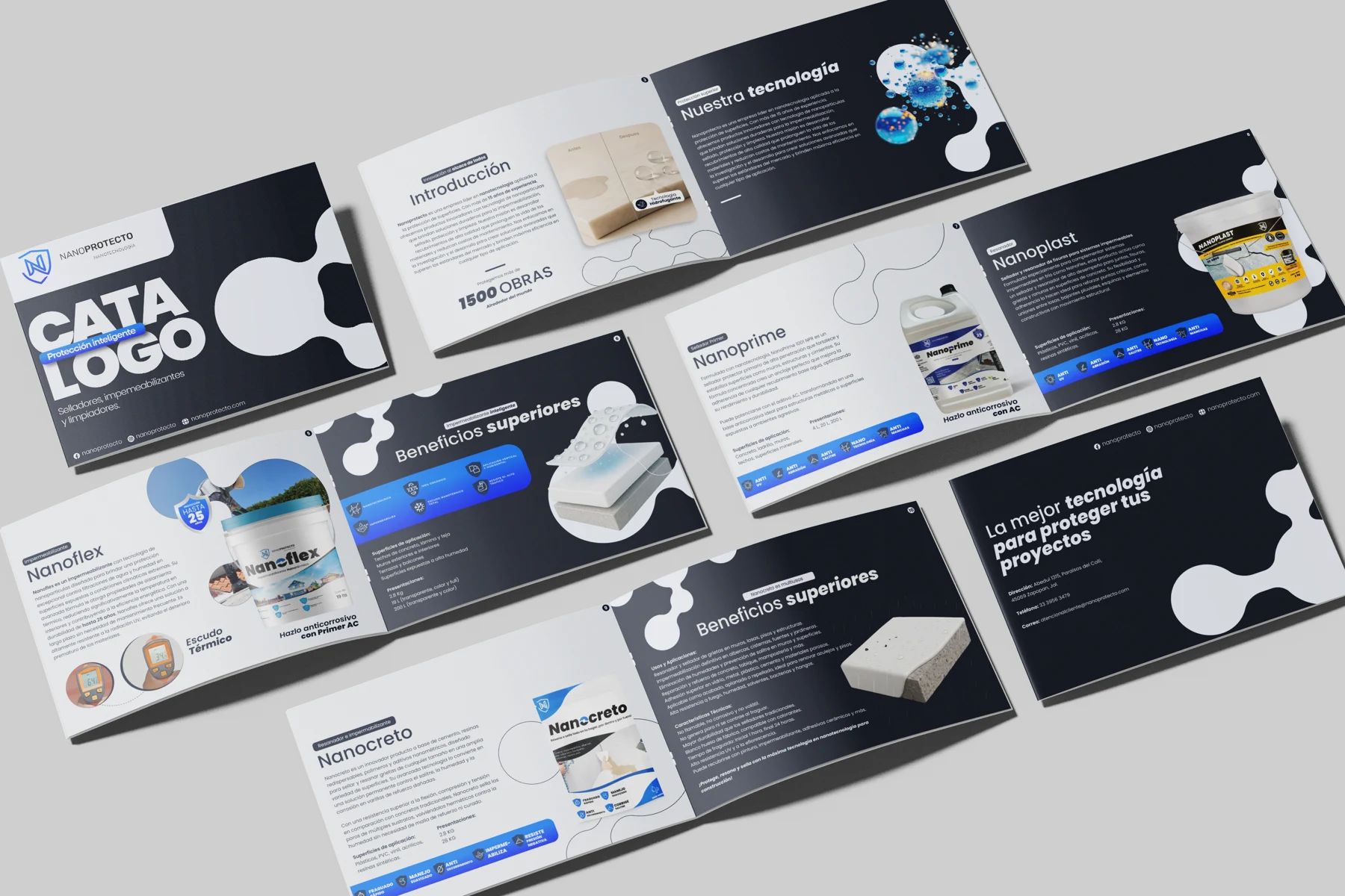 Nanoprotecto: identidad y materiales comerciales