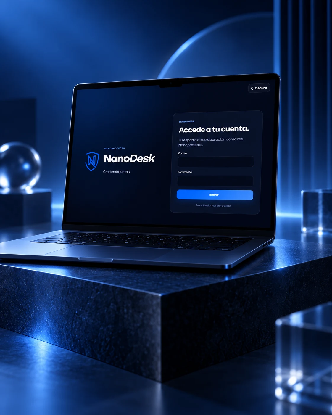 Nanodesk: diseño de la plataforma en escritorio y móvil