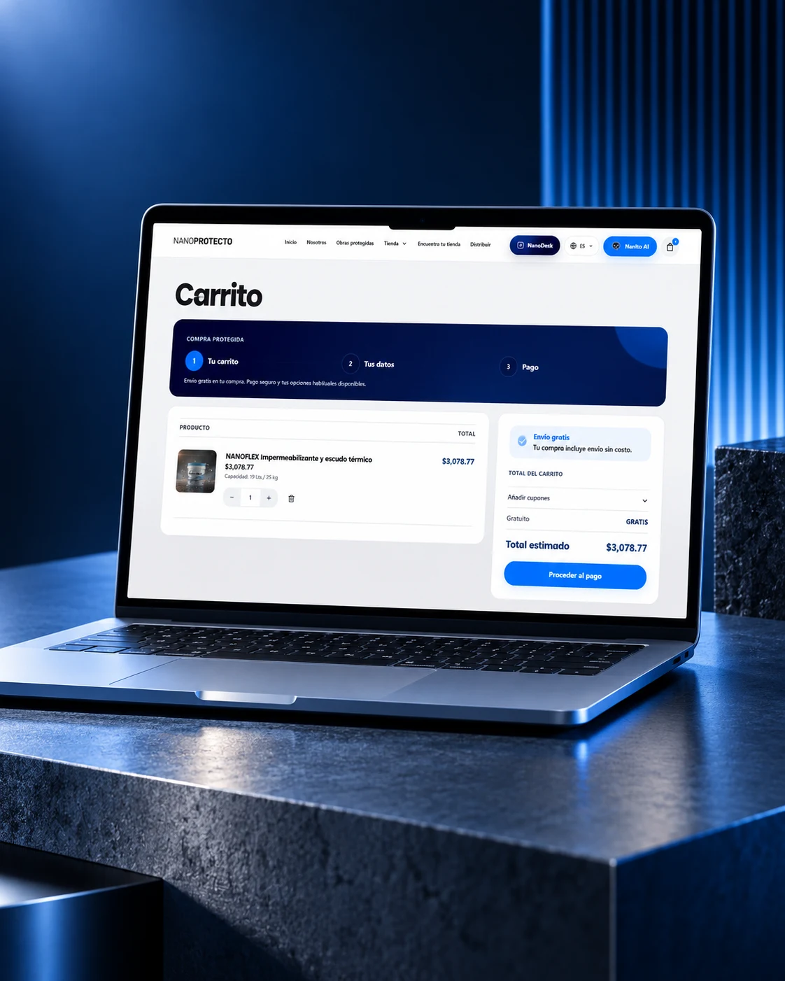 Nanoprotecto: rediseño de la web y experiencia de compra