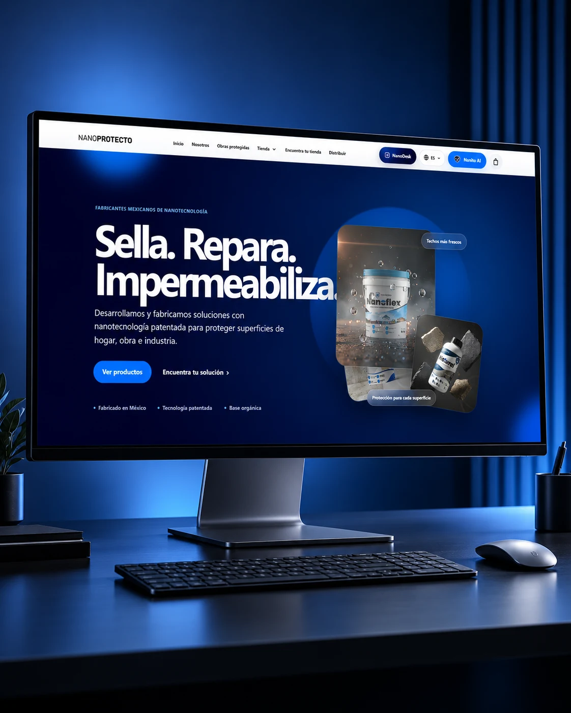 Nanoprotecto — Web: muestra del proyecto