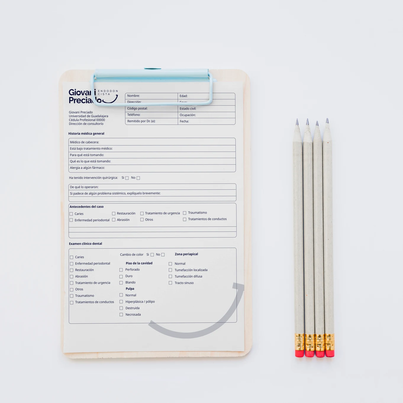 Gio Dentista: receta y uniforme